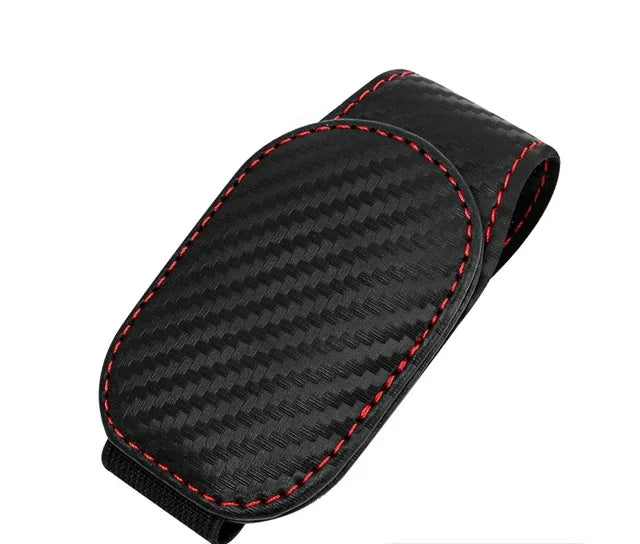 Magnetic Leather Car Sunglasses Holder