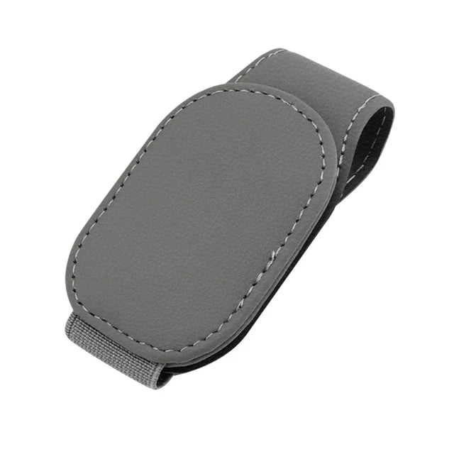 Magnetic Leather Car Sunglasses Holder