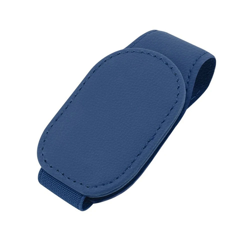 Magnetic Leather Car Sunglasses Holder