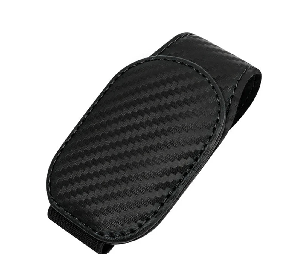 Magnetic Leather Car Sunglasses Holder